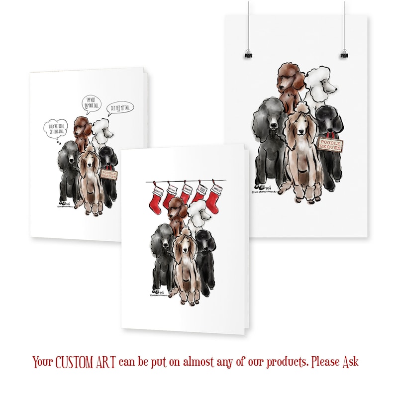 Standard Poodle Menorah ToFrom ENCLOSURE CARDS\u2022\u2022 Holiday gifts