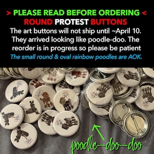 Poodle Protest Buttons