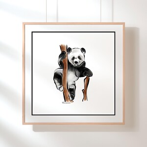 Animal Babies Art | Whimsical Nursery | Baby Child | Vibrant Print | Kids Room | Unique Gift | Baby Shower | Gallery Wall | Panda Cub