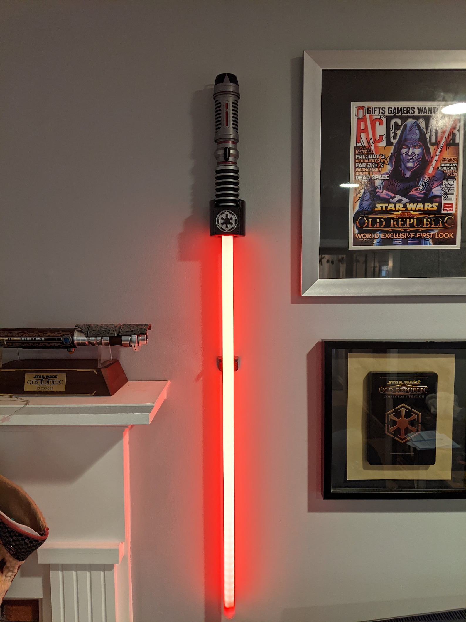 Lightsaber Wall Mount with Logo Etsy