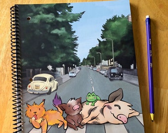 Notebook 70 Sheet College Ruled with Microperf Cute Little Pig Piggy Notebook Abbey Road Sukoshi Buta