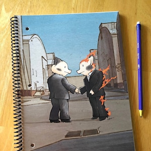 Cuaderno 70 Hoja de la universidad gobernada con Microperf lindo cerdito cerdito 'Pig Floyd' deseo que estuviera aquí Sukoshi Buta