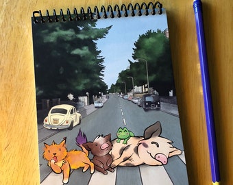 Notepad 5"x7" 70 Sheet College Ruled with Microperf Cute Little Pig Piggy Notepad Abbey Road Sukoshi Buta
