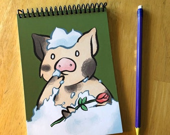 Notepad 5"x7" 70 Sheet College Ruled with Microperf Cute Little Pig Piggy Notepad Whipped Cream and Other Delights Herb Alpert Sukoshi Buta