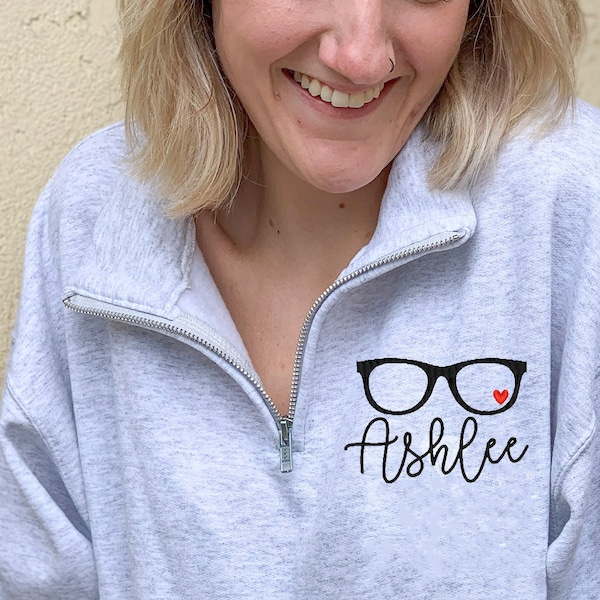 Optometrist Quarter Zip Sweatshirt, Vision Assistant Sweater, Personalized Eye Doctor Glasses Pullover, Optometry Student Graduation Gift,