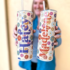 Retro Bachelorette Tumblers, Groovy Bachelorette Party Tumblers, Dazed Bachelorette, Bachella, Daisy, Hippie, 60s Bachelorette, 70s,