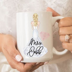 Future Mrs Mug, Regalo de compromiso para la taza de la novia, Taza de boda, taza personalizada, taza de café de la sra., mejor amiga,