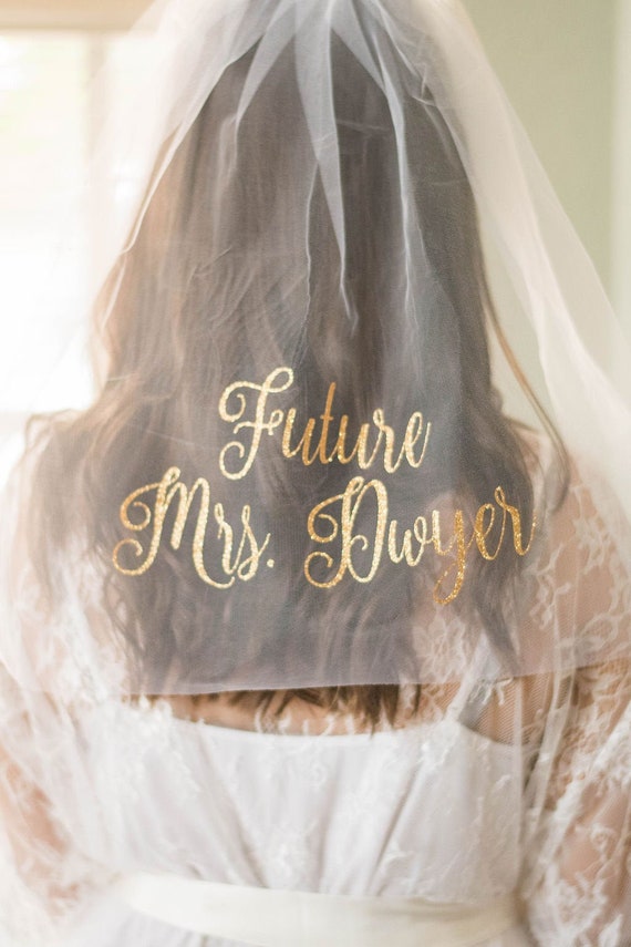 Bachelorette Veil Bridal Shower Veil Future Mrs. Veil Mrs. Veil