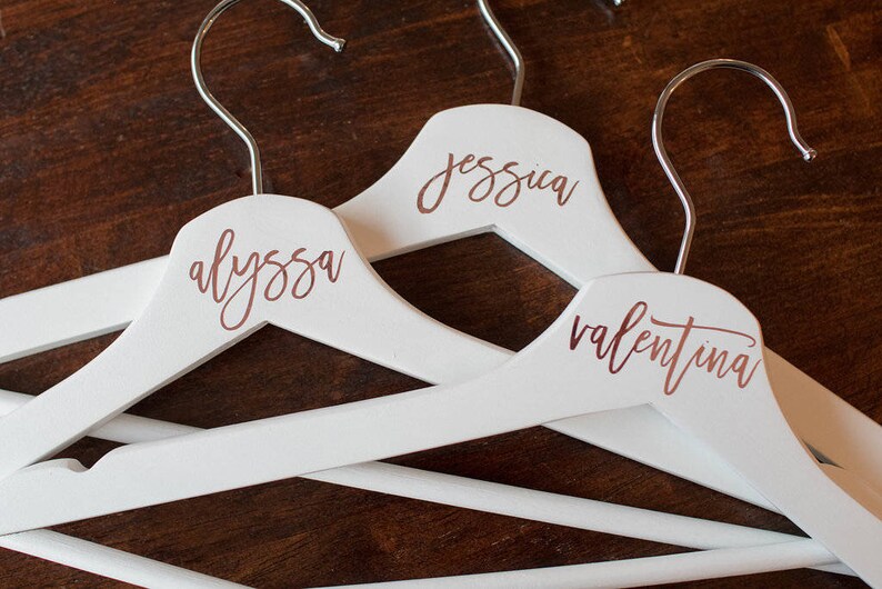 Bridesmaid Hangers - Bridal Party - Rose Gold Wedding - Wedding Dress Hanger - Bridesmaid Gifts - Bridesmaid Proposal 