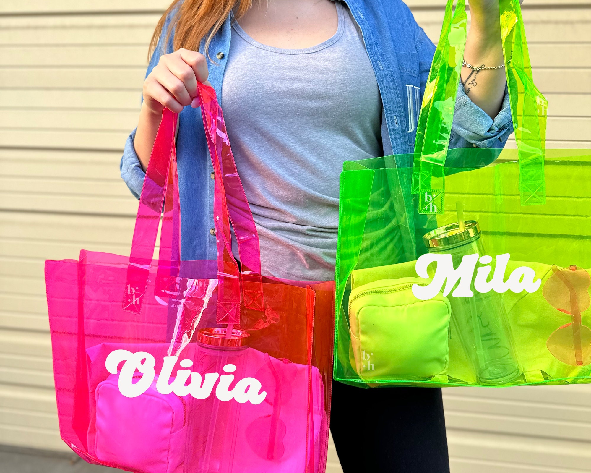 Mila Initial Tote Bag