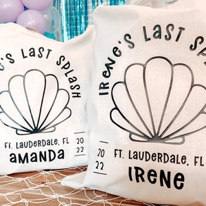 Last Splash Totes, Mermaid Bachelorette, Bachelorette Party Tote Bag, Beach Bachelorette, Personalized Tote Bag, Bridesmaid Tote,