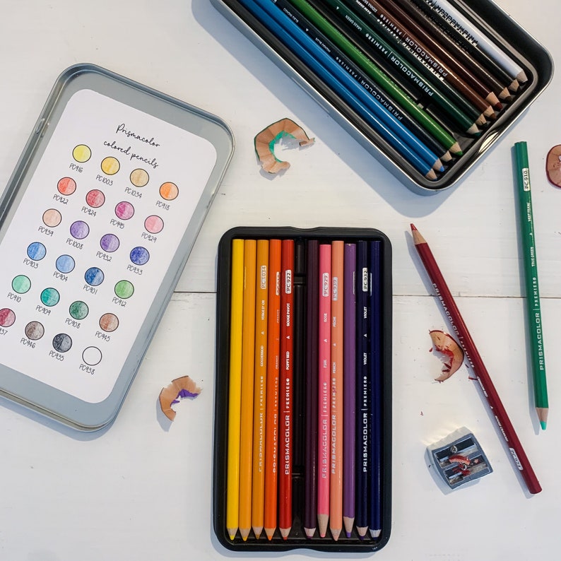 Color Swatch Chart for PRISMACOLOR Colored Pencils 24 Pack PDF Etsy