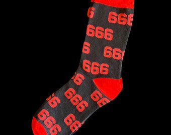 666 Socks - Unisex 90s Style Crew Socks