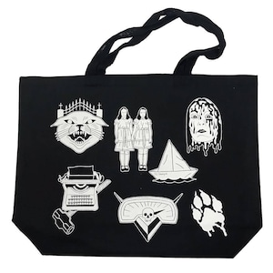 King of Horror Goth Horror Movies Handmade Silkscreened Tote Bag