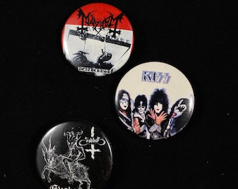 Kiss Mayhem Sabbat Black Metal Vintage Licensed Lapel Pin Button