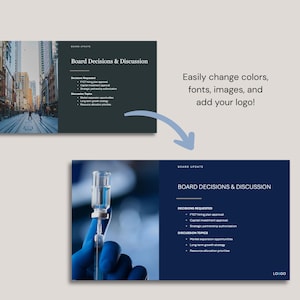 Board Meeting Presentation Template | Quarterly Corporate Report PPTX | Executive Slide Deck, Canva Investor Presentation image 4