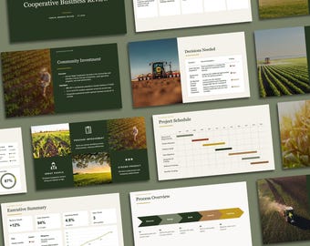Agriculture Business Review PowerPoint Template | 55 Editable Slides
