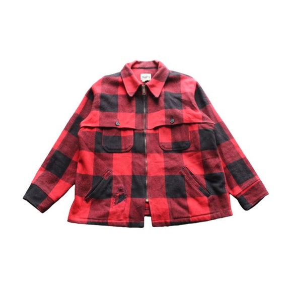 Vintage Woolrich Wool Plaid Flannel Jacket