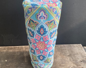 Women’s,Barrel Style Headcover, Driver, Golf Club Cover, Pink, White, Teal, Floral, Paisley, Handmade