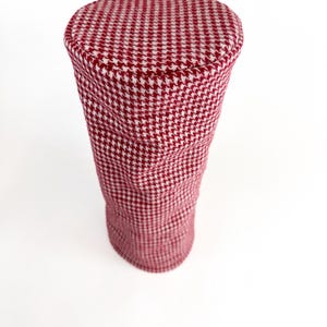 Classic with a twist, Red and White Houndstooth Flannel Barrel Style Headcover