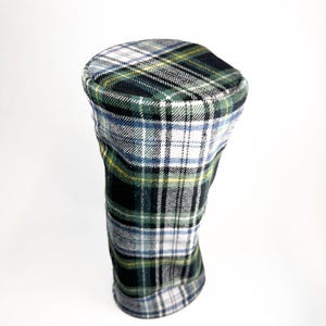 Barrel Style Golf Headcover Tartan Headcover Driver Cover Plaid Golf Club Cover