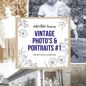 Digital Vintage Portraits & Photos - Perfect for journals and scrapbooking vintage ephemera old style altered paper crafting collage
