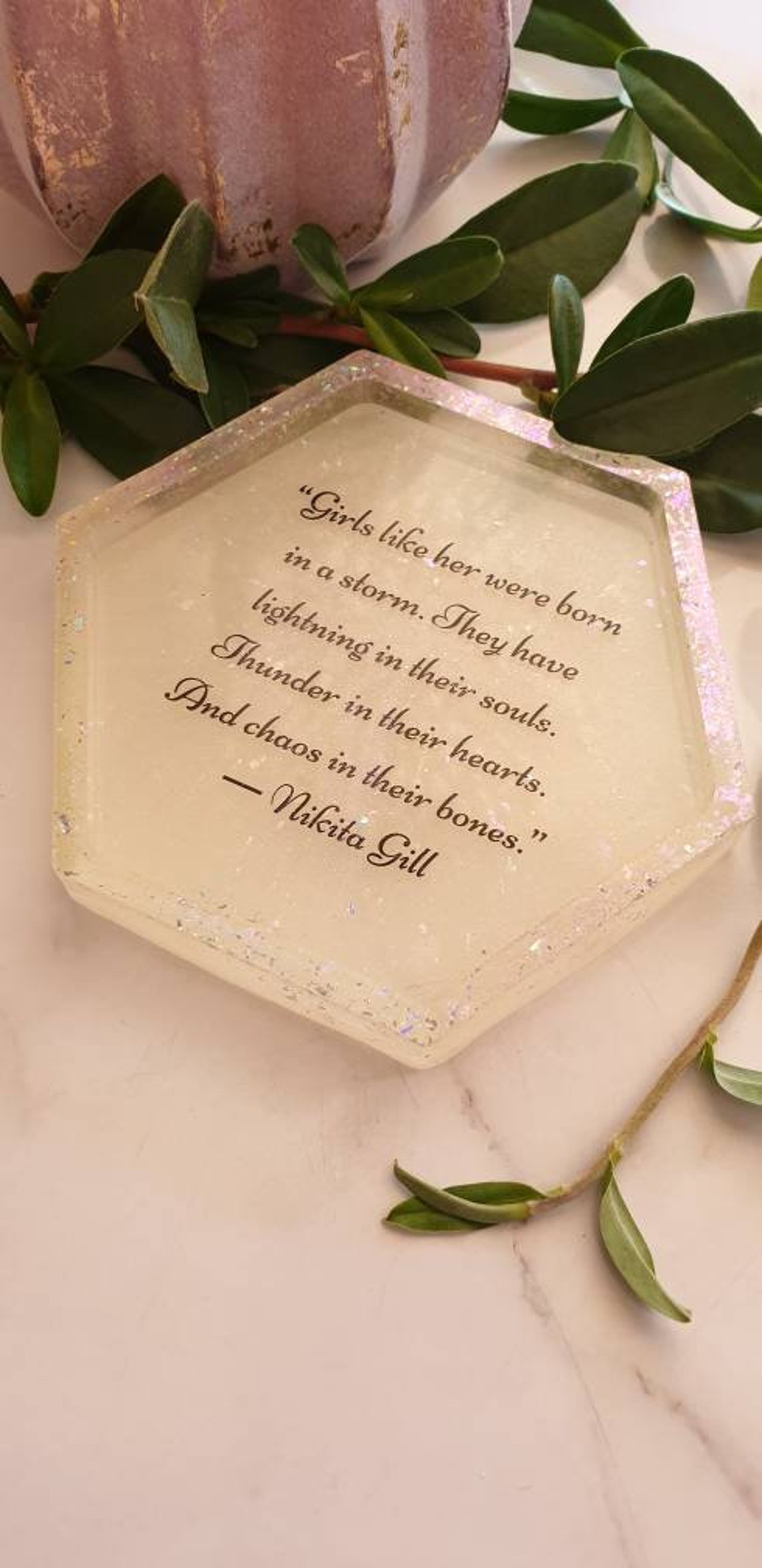 Motivational Resin Trinket Tray Saying Quote Resin Etsy