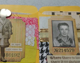 Set of 2 Altered Envelopes & Ephemera