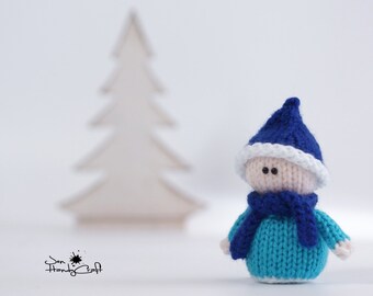 Miniature Christmas elf doll - Cute elf figurine - Tiny Christmas decor, stocking filler