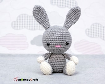 Bunny stuffed animal - Kawaii bunny rabbit plushie - Easter gift, basket stuffer