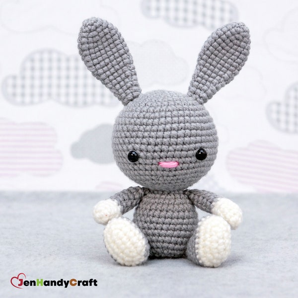 Bunny stuffed animal - Kawaii bunny rabbit plushie - Easter gift, basket stuffer