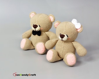 Bride and Groom teddy bear stuffed animals - Unique wedding gift for couple - Cute teddy bear wedding decoration