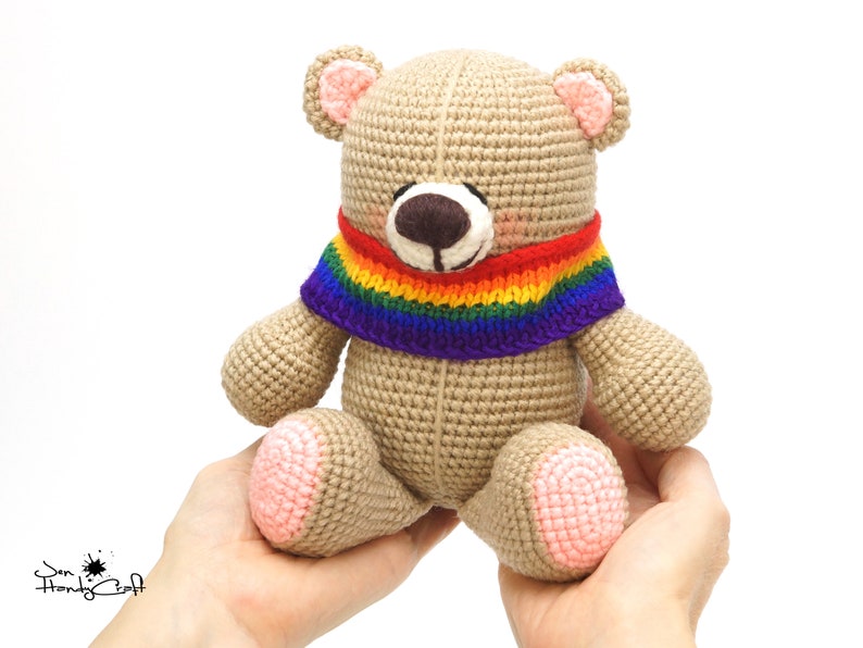 Stuffed Teddy Bear With LGBT Pride Flag Scarf Gay Lesbian | Etsy