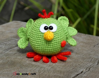 Chubby bird plushie - Funny bird stuffed animal - Plush chubby chick, Spring decor