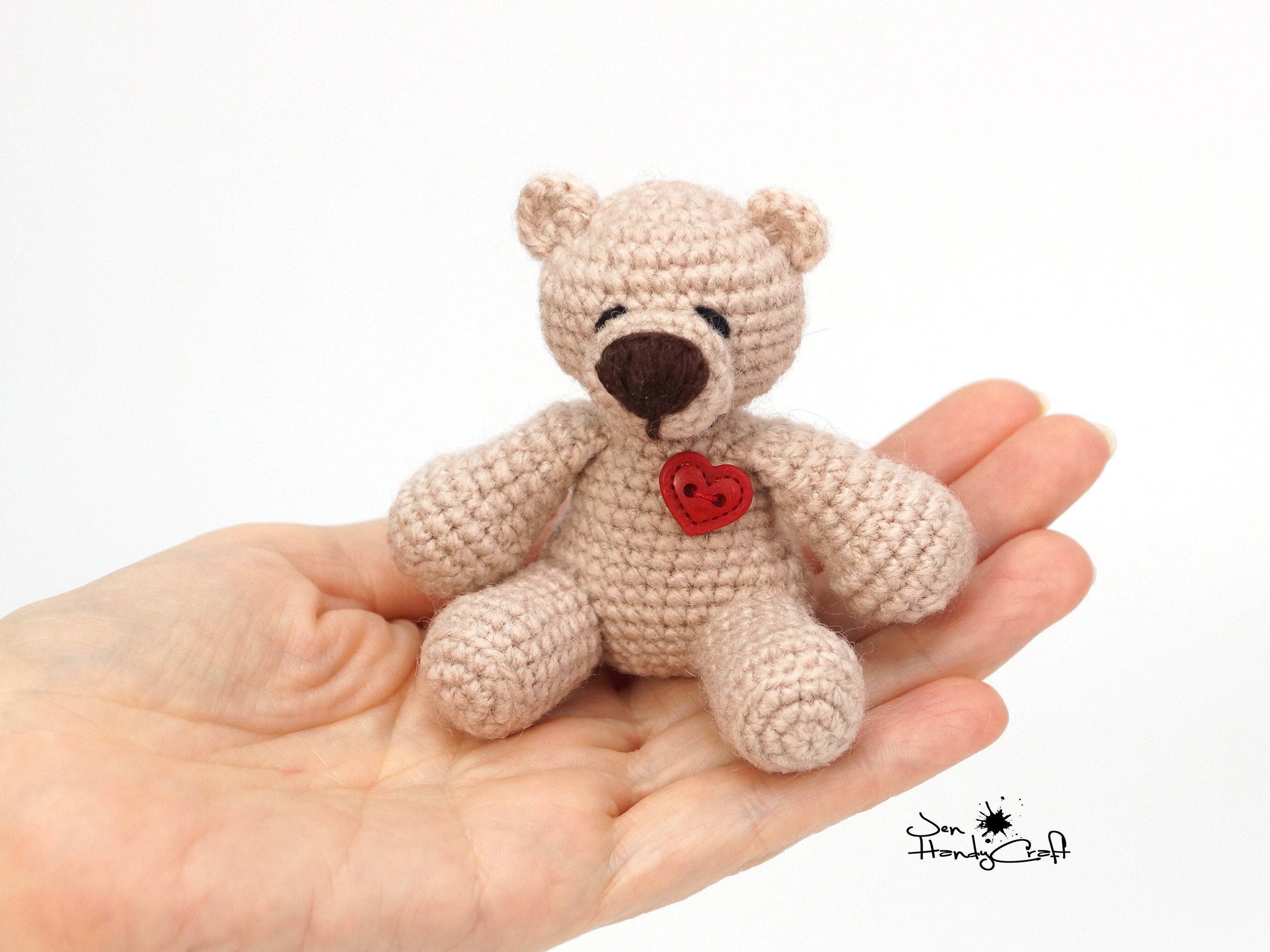 Tiny Teddy Bear Plushie - Etsy 