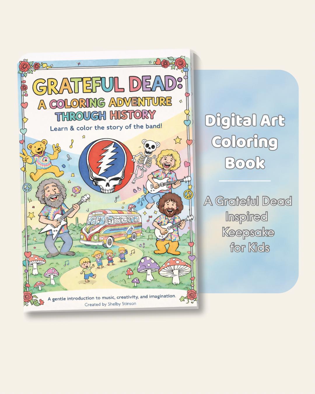 Gd Coloring Grateful Dead Coloring Book for Kids | Digital Art Book | Preschool ...