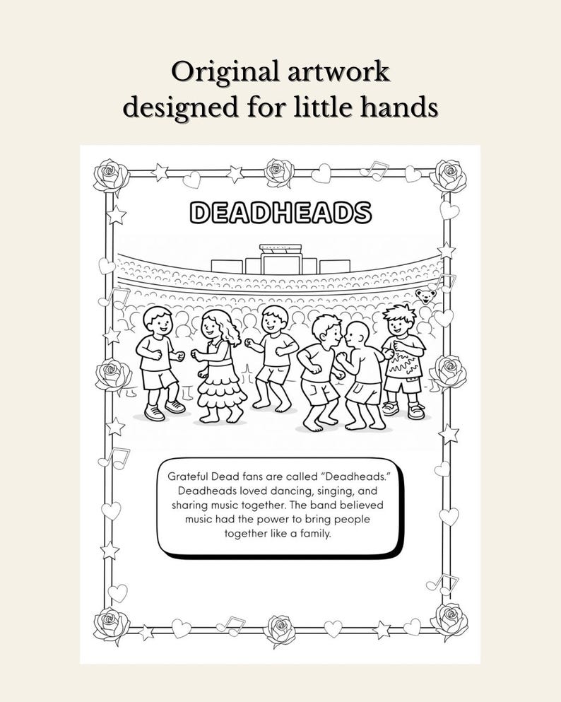 Gd Coloring Grateful Dead Coloring Book for Kids | Digital Art Book | Preschool ...