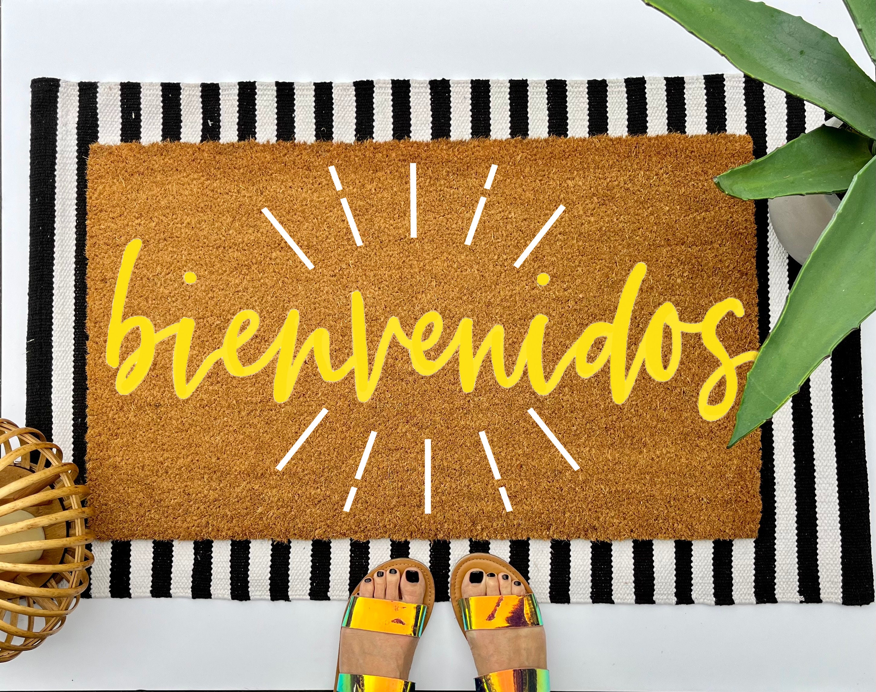 Buy wholesale Doormat soy single bienvenidas princesas blue