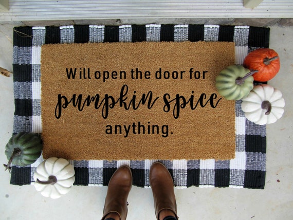 Pumpkin spice doormat 