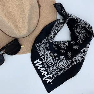 Customized bandana, personalized gift, bachelorette party favor, pet neckwear