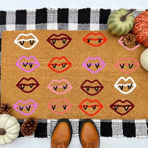 Vampire Fangs Rug Vampire Fangs Coir Doormat, Halloween Welcome Mat, Spooky Gothic Decor ...