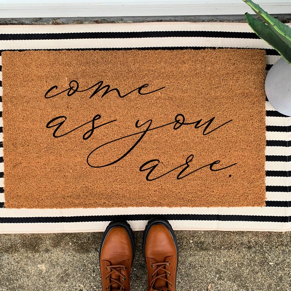 Come as You Are Doormat Etsy
