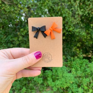 GAME DAY BOWS || Cincinnati Bengals || Baltimore Orioles || Oklahoma State Cowboys || Philadelphia Flyers || Black & Orange Earrings