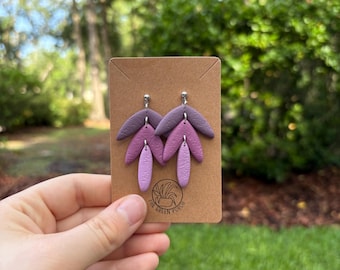 MAUVE HOYA // Pendientes básicos // Pendientes de verano // Pendientes colgantes llamativos // Pendientes de arcilla // Pendientes hechos a mano // Regalo para ella