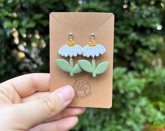 DAISY || Flower Earrings || Daisy Earrings || Clay Earrings || Handmade Earrings || Birthday Gift for Her || Summer Gift