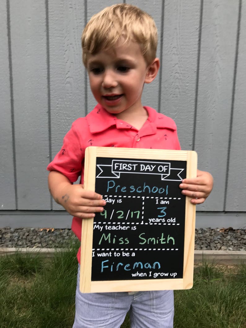 First and Last Day of School sign - Personalized school chalkboard 