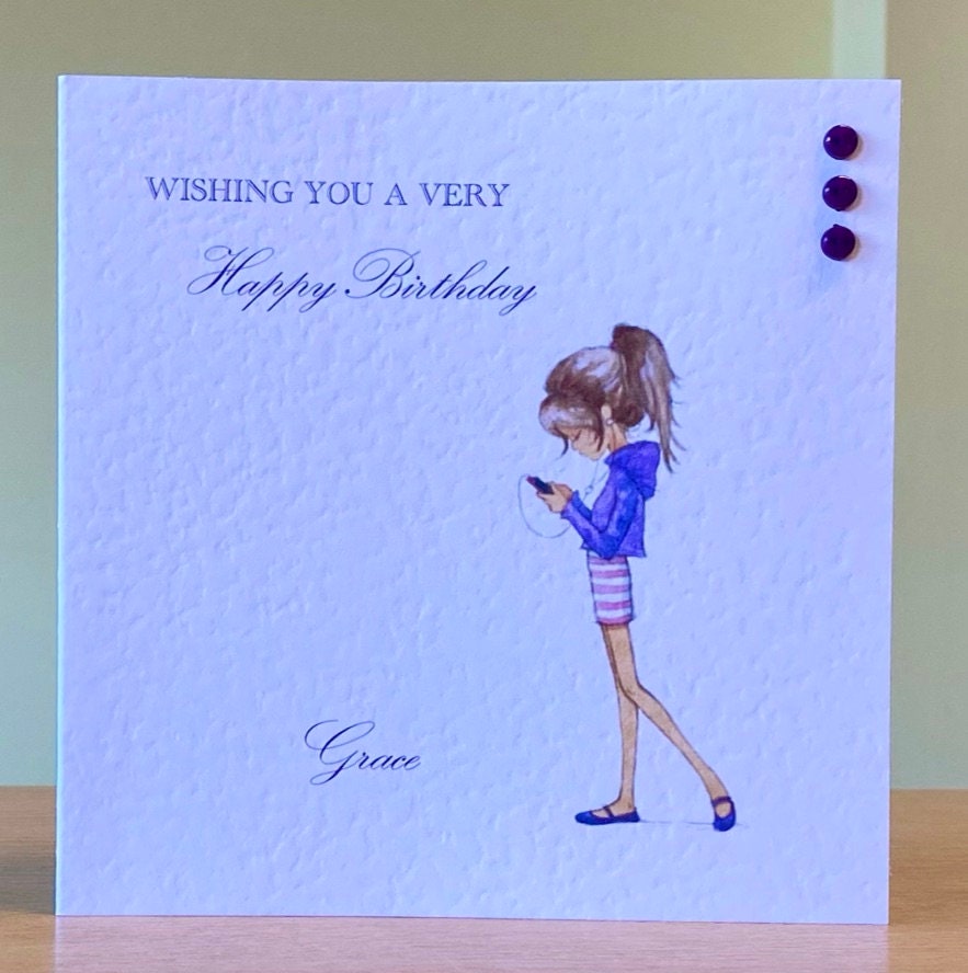 Birthday Card for Teenage Girl Teenager Birthday Card Make - Etsy UK