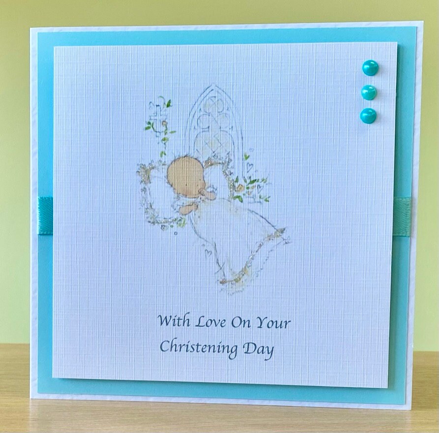 Christening Card Handmade Cute Christening Card Handmade Etsy UK