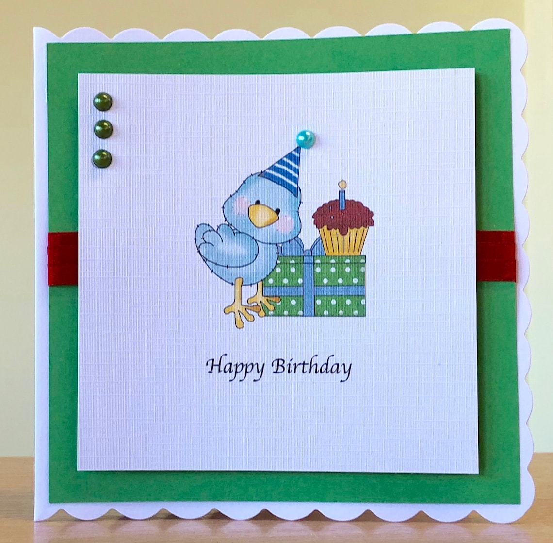 Birthday Card Handmade Cute Bird Birthday Card Bird Etsy