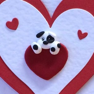 Valentines Card, Handmade Cute Dog / Puppy Valentine Card Valentine ...